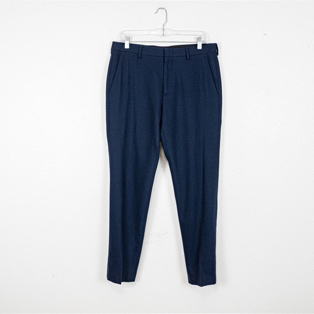 J.Crew Ludlow Slim Navy Dress Pants Flannel Wool by Lanificio sz 31x30
